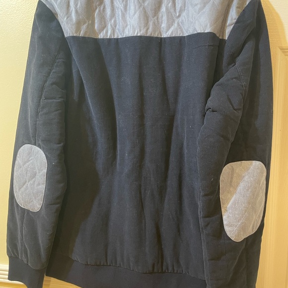 Aldo Blue Bomber Jacket with Quilted Design and Stand-Up Collar - Picture 7 of 10